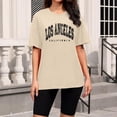thumbnail image 6 of Women's Oversized T Shirts V Neck Striped Tees Summer Half Sleeve Casual Comfy Cozy Tunic Tops Plus Size Spandex Tee Casual Shirts Women Women Casual Shirts Summer Short Women Womens Bulk Shirts Women, 6 of 8
