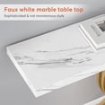 thumbnail image 6 of Tribesigns Modern 39" Console/Accent Table with Geometric Metal Legs, Gold Entryway Table, Faux Marble Narrow Wood Sofa,Foyer Table for Entrance, Living Room, 6 of 7