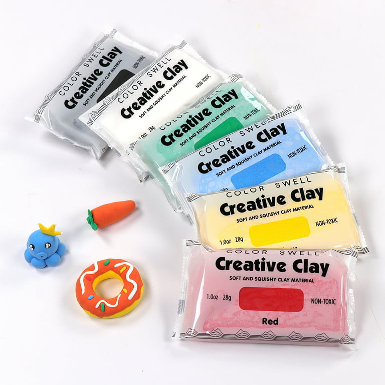 Color Swell Clay Bulk Pack - 80 Packs of 1 Ounce Air-Drying Clay