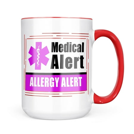 

Neonblond Medical Alert Purple Allergy Alert Mug gift for Coffee Tea lovers