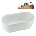 thumbnail image 4 of 67" Streamline N4740WH Soaking Freestanding Tub and Tray With Internal Drain in Glossy White, 4 of 10