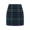 thumbnail image 2 of Women Plaid Mini Skirt High Waist Bodycon A Line Skirts Vintage Tartan Wool Pencil Short Skirt 90s Streetwear, 2 of 4