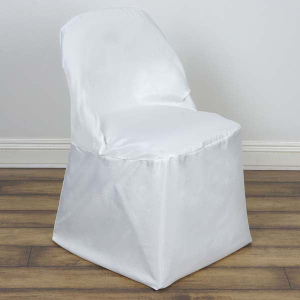 Linen Polyester Dinning Wedding Folding Chair Cover, Ivory Walmart