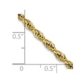 thumbnail image 2 of 10ky 3.0mm Semi-solid Rope Chain Necklace 24 Inch Chain Necklace for Women and Men - 3.6 Grams, 2 of 2