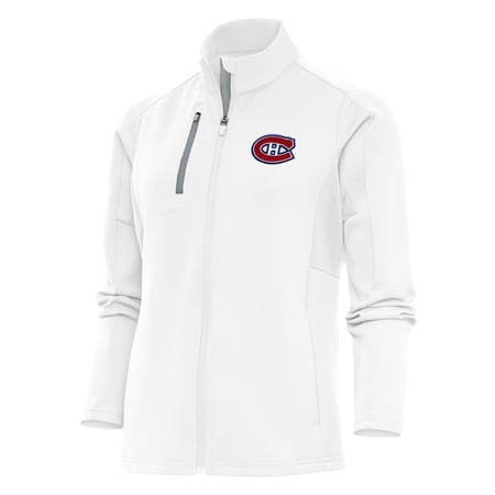 Women s Antigua White Montreal Canadiens Team Logo Generation Full-Zip Jacket