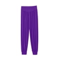 thumbnail image 2 of Dolkfu Lounge Women Casual Pants High Rise Purple Yoga Pajama Pants Jogger Comfy Pjs Bottoms Trousers Women XXL, 2 of 9
