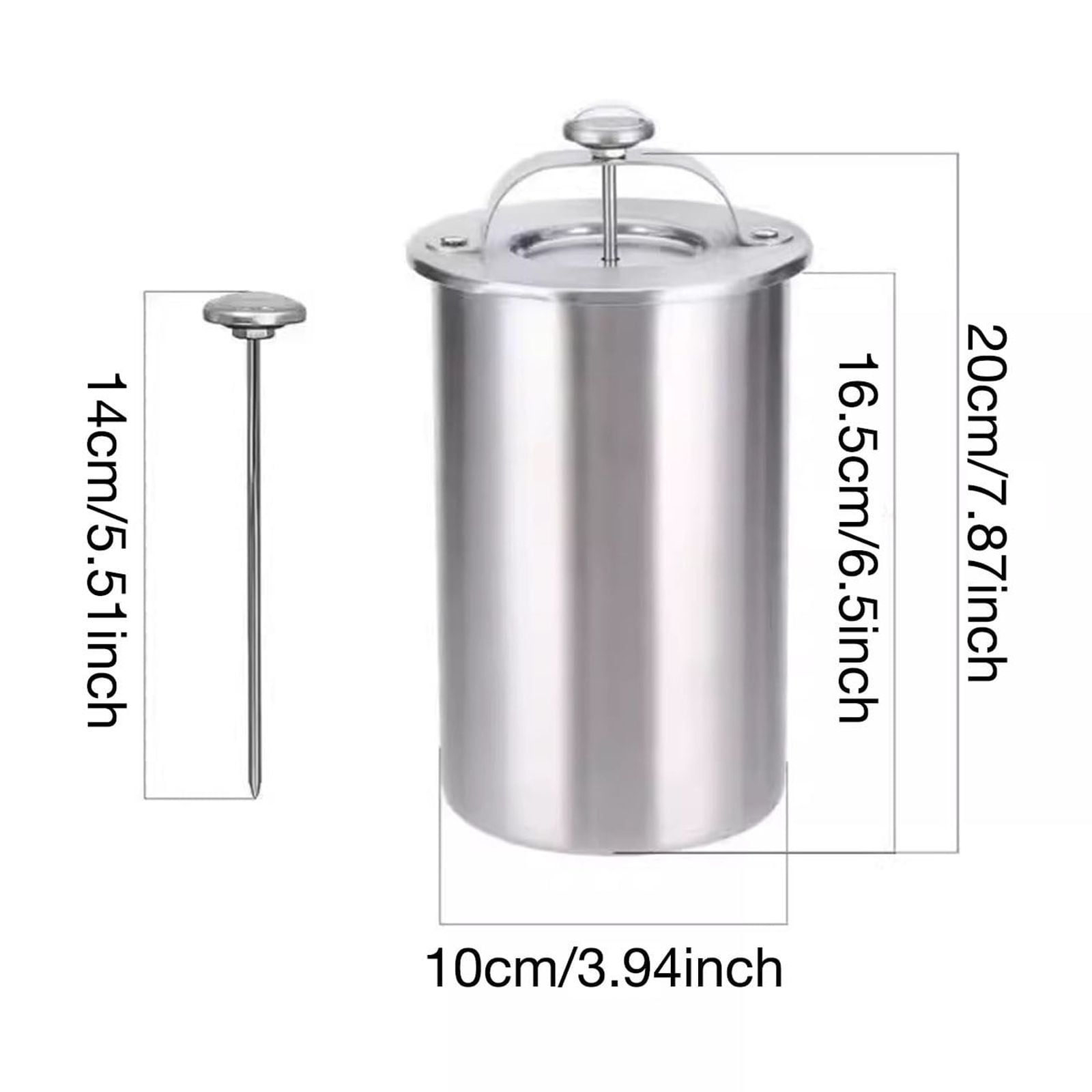 1set Stainless Steel Meat Press Maker Thermometer for Cooking Ham Beef Poultry and More for Creating Delicious Patties and Meat