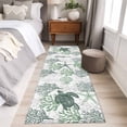 thumbnail image 5 of 2x6 Kitchen Runner Rug, Sage Green Coastal Non-Skid Rubber Backing Large Rectangle Rugs - Living Room Bedroom Home Office, Sea Turtle Nautical Coral Summer Beach Indoor Floor Mat Carpets Washable Rug, 5 of 9