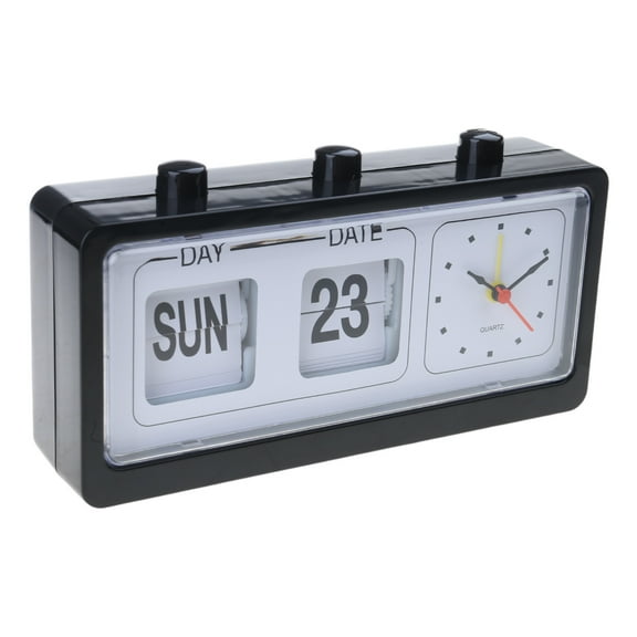 Vintage Retro Mechanical Alarm Clock Manual Flipped Calendar Display for Home Decors Enthusiasts and Collectors Gift
