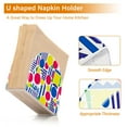 thumbnail image 5 of Yayeee Napkin Holder for Table Kitchen Paper Tissue Organization, Red Retro Shapes, 5 of 8