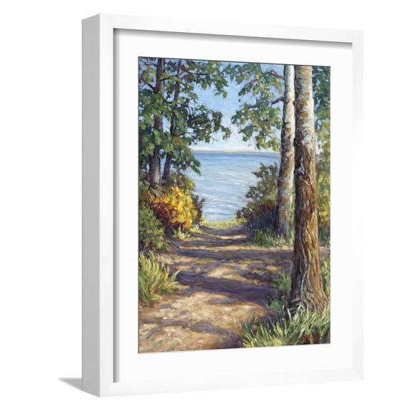 Art.com Quiet Temple Art Print by A.A. Pfannmuller, White Frame Wall Art, 17" x 21"