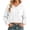 White, variant on Luvrsol Hoodies Women Cropped Jacket Button Front Hooded Long Sleeve Drawstring Top with Pockets S-2XL