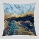 thumbnail image 5 of Funda de cojín decorativa JAMW mármol azul marino y dorado 18x18, 5 of 5