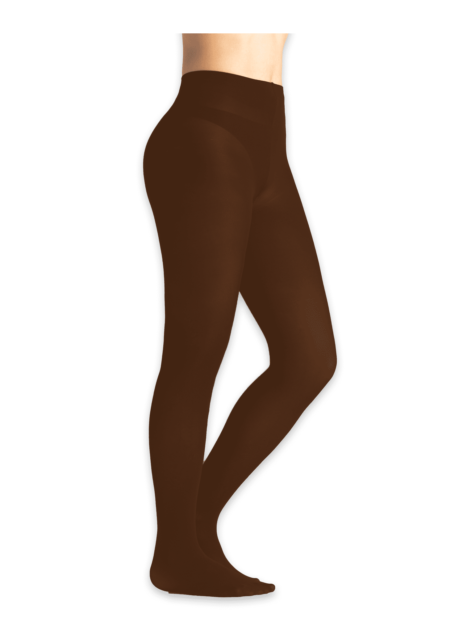 On The Go Women's Classic Opaque Brown Footed Tights