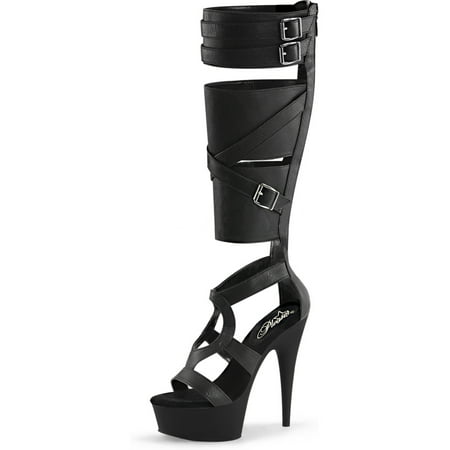 gladiator knee heels buckles strappy sandals boots inch womens
