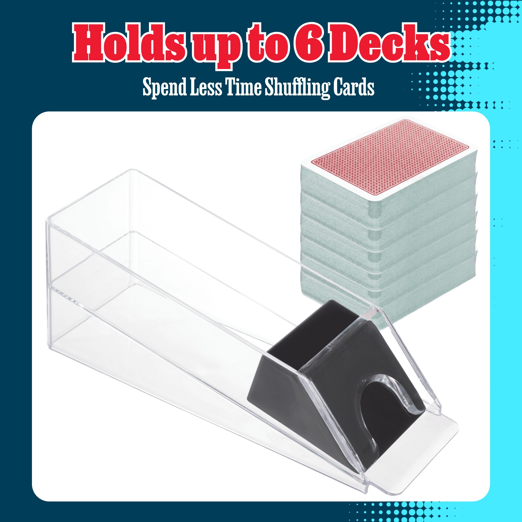 Trademark Poker 6 Deck Blackjack Shoe – Acrylic Playing Card Dispenser