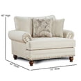 thumbnail image 4 of Southern Home Furnishings Carys Doe Traditional Polyester Chair in Beige, 4 of 7
