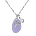 thumbnail image 2 of YYKihy Blue Wind Sea Glass Necklace Wire Beach Necklace Pearl Jewelry, 2 of 2