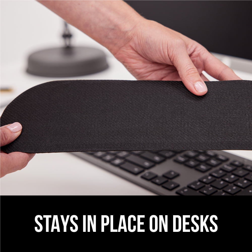 Gorilla Grip Gel Memory Foam Wrist Rest for Computer Keyboard, Mouse, Ergonomic Design, Desk Pads, 2 Piece Set, Black