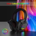 thumbnail image 2 of Gaming Headset for PS4, PC, Xbox One Controller, Noise Cancelling Over Ear Headphones with Mic, LED Light, Bass Surround, Soft Memory Earmuffs for Laptop Mac Nintendo Switch Games, 2 of 7