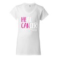 thumbnail image 2 of Faith Jesus Believe Awareness Womens V-Neck Tee, White, Medium, 2 of 3