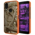 thumbnail image 1 of Case for CAT S62 PRO Phone, Nakedcellphone [Hunter Camouflage] Slim Hard Shell Protector Cover with Kickstand View Stand - Bright Orange Outdoor Camo Design, 1 of 6