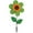 Green, variant on In the Breeze 2658 — 12 Inch Daisy Sunflower Wind Spinner with Leaves — Colorful Flower for your Yard and Garden