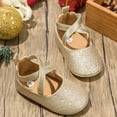 thumbnail image 2 of BESLY 0-18M Toddler Baby Girls Shoes Moccasins with Rubber Sole Shoes Tassel Bow Girls Ballet Dress Shoes, 2 of 5