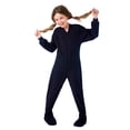 thumbnail image 6 of Big Feet Pjs Kids Navy Fleece Footed Pajamas – Ultra Soft, Anti-Pill, Non-Slip Soles, Easy Zipper, Machine Washable Sleepwear for Boys, 6 of 7