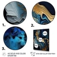 thumbnail image 3 of Designart Abstract Geode Marble Blue III Canvas Wall Art, 3 of 5