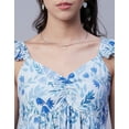 thumbnail image 5 of Moomaya Women Printed Ruffled Short Sleeves Top, Sweetheart Neck, Vacation Top, 5 of 8