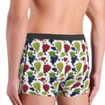 thumbnail image 4 of Men's Boxer Briefs, Cute Grape Blue Red Green Leaves Soft Comfy Mens Underwear Boxer Briefs Breathable With Widen Waist, 4 of 7