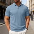 thumbnail image 2 of Corduroy Polo Shirts for Men Summer Casual Short Sleeve Collared Soft Plain Work Tshirts Golf Shirt, 2 of 8