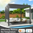 thumbnail image 3 of LOVE STORY Custom Size 4'x10' Dark Gray Sun Shade Cloth with Grommets Pergola Shade Cover 95% UV Protection for Outdoor, 3 of 8