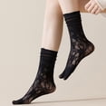 thumbnail image 5 of Jiibva Flip Flop Socks 1 Pairs Lace Toe Socks Women Tabi Geta Socks Hollow Out Mesh High Tube Cotton Socks With Separate Fingers, 5 of 7