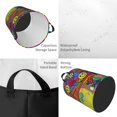 thumbnail image 4 of Cesta de lavandería redonda plegable impermeable con diseño de Bob Esponja hippie, organizador de juguetes y ropa, cesta de regalo para habitación mediana, 4 of 7