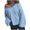 Blue, variant on Vedolay Women's Fashion 2023 Sweater Vintage Knit Pullovers Sweater Blouse Grey,L