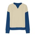 thumbnail image 5 of GigrtiJin Womens Color Block Sweatshirt with Thumb Hole Fall Long Sleeve Crew Neck Oversized Pullover Tops, 5 of 8