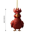 thumbnail image 7 of Christmas Rooster Ornaments Hanging Chicken Decorations Cute Christmas Tree Ornaments for Home Office Party, 7 of 7