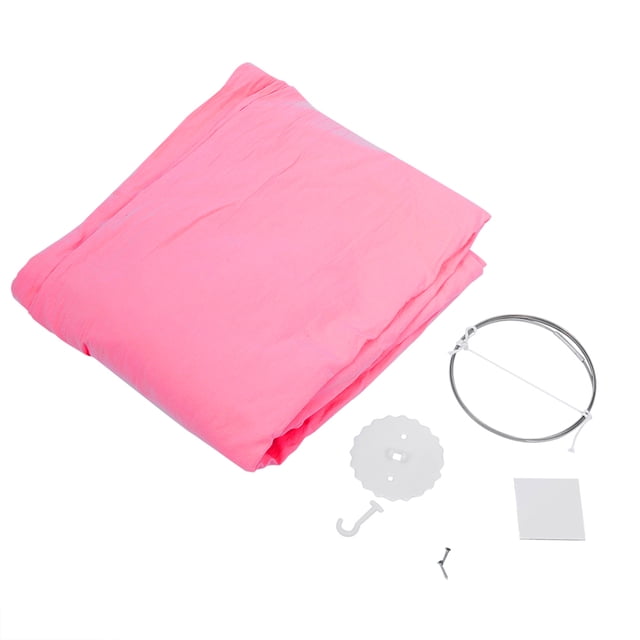 Mosquitera con dosel para cama colgante de cúpula redonda, cortina para bebés y niños que juegan en casa (rojo coral)