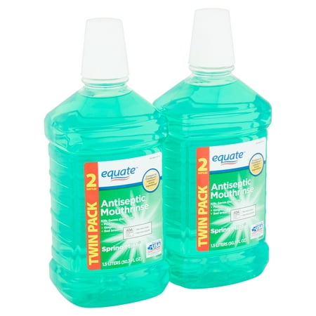 Equate Antiseptic Mouthrinse, Spring Mint, 101.4 fl oz, 2