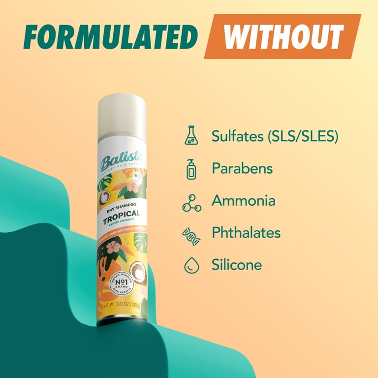 Batiste Tropical Dry Shampoo, Coconut & Jasmine photo 3