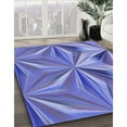 thumbnail image 3 of Ahgly Company Machine Washable Indoor Rectangle Transitional Sky Blue Area Rugs, 2' x 3', 3 of 7
