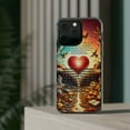thumbnail image 3 of DistinctInk Hybrid (Acrylic / TPU) Clear Slim Fit Case for Apple iPhone 15 Pro (6.1" Screen) - "Matthew 6:19 - Storing Treasures: Earthly vs. Heavenly Abundance", 3 of 8