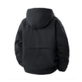 thumbnail image 3 of Men's Tactical Softshell Hooded Jacket, Windproof Waterproof Loose Casual Sport Rain Coat with Multi Snap Pockets, Outdoor Outerwear for Commuting Hiking Camping Black, 3 of 7