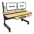 thumbnail image 4 of Versadesk Foundry Electric Standing Desk - Push-Button Height Adjustable, Split-Level Surface, USB Charger, Large Workspace, | Bamboo, ( 60 x 30 ), 4 of 8