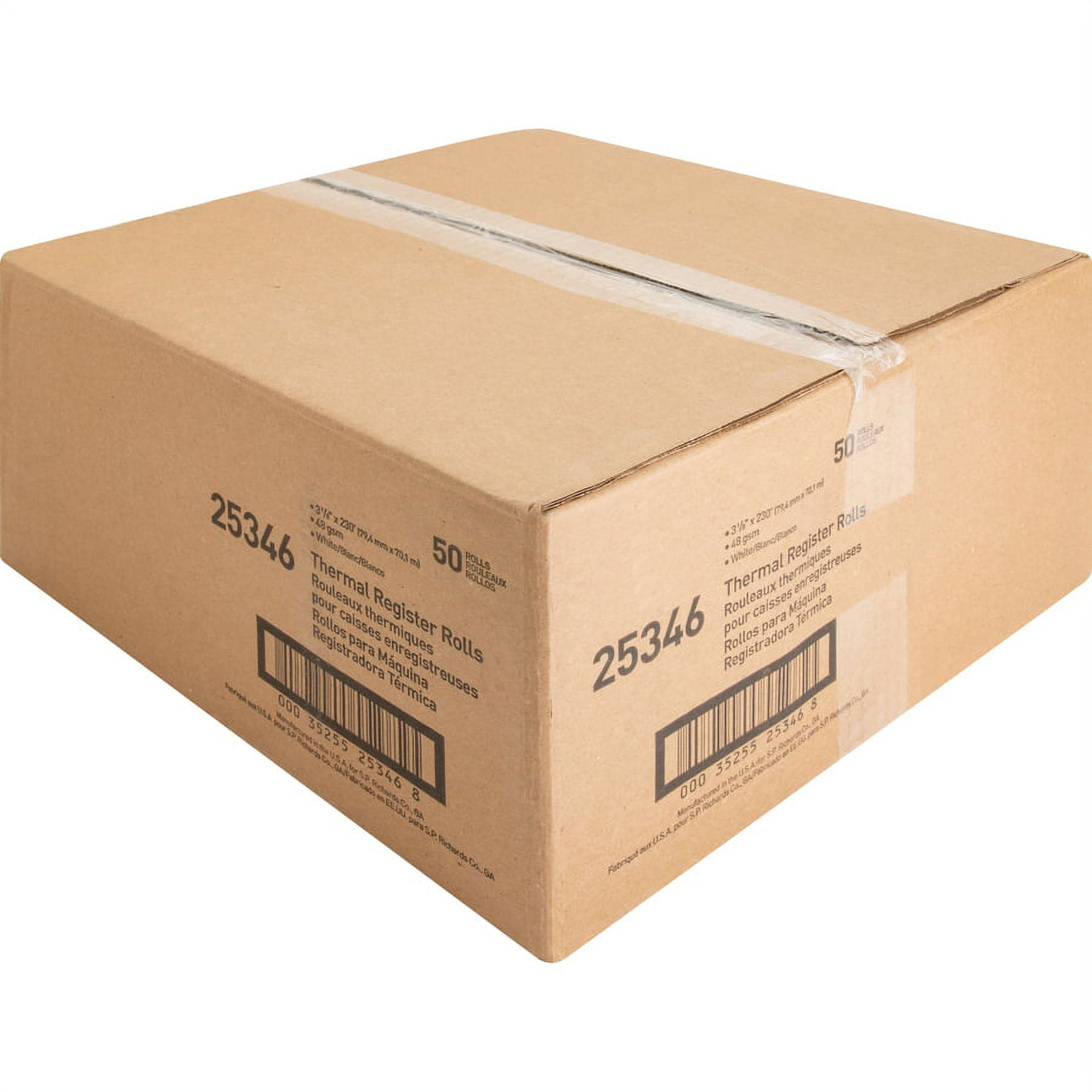 Business Source Thermal Thermal Paper - White - 3 1/8" X 230 Ft - 48 G/m² Grammage - Smooth - 50 / Carton