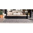 thumbnail image 3 of Unique Loom Outdoor Safari Collection Transitional Indoor & Outdoor Wildlife Inspired Animal Print with Leopard Design Area Rug (10' 0 x 14' 0 Rectangular, Black/ Light Gray), 3 of 5