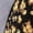 Gold, variant on Spring Print Long-Sleeved Square Neck Slit Dress