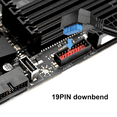 thumbnail image 4 of 90 Degree UP/Down Angle USB 3.0 19/20Pin to Dual USB-A Female Port Adapter Cable Motherboard Internal Extension Cord B,1 x Cable, 4 of 8